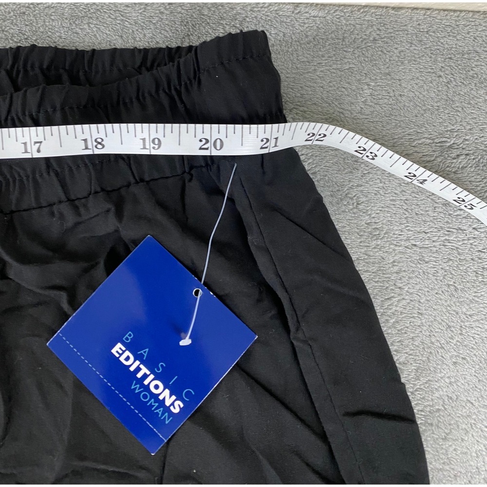 Basic Editions Woman 2X Black Rayon Blend Lounge Pants Drawstring Waist NWT - Picture 6 of 12